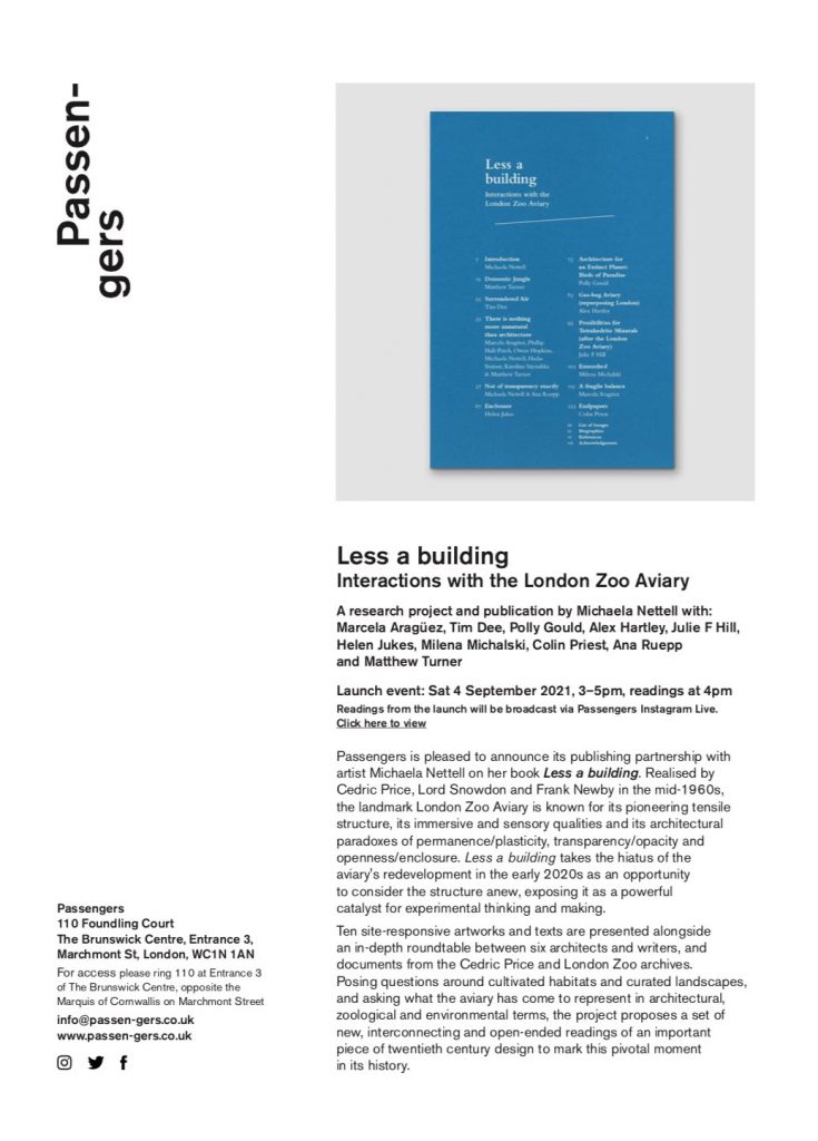 book launch LESS A BUILDING prints cyanotypes Milena Michalski